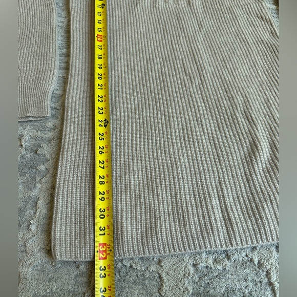 One Grey Day 100% Cashmere‎ Half Zip Sweater Dress Beige New Luxury Soft Size S - Picture 8 of 8